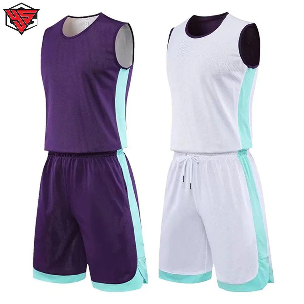 Sportswear Basket Ball Jersey/Short Set Reversible Tackle Twill Basketball Uniform With Customized Pattern