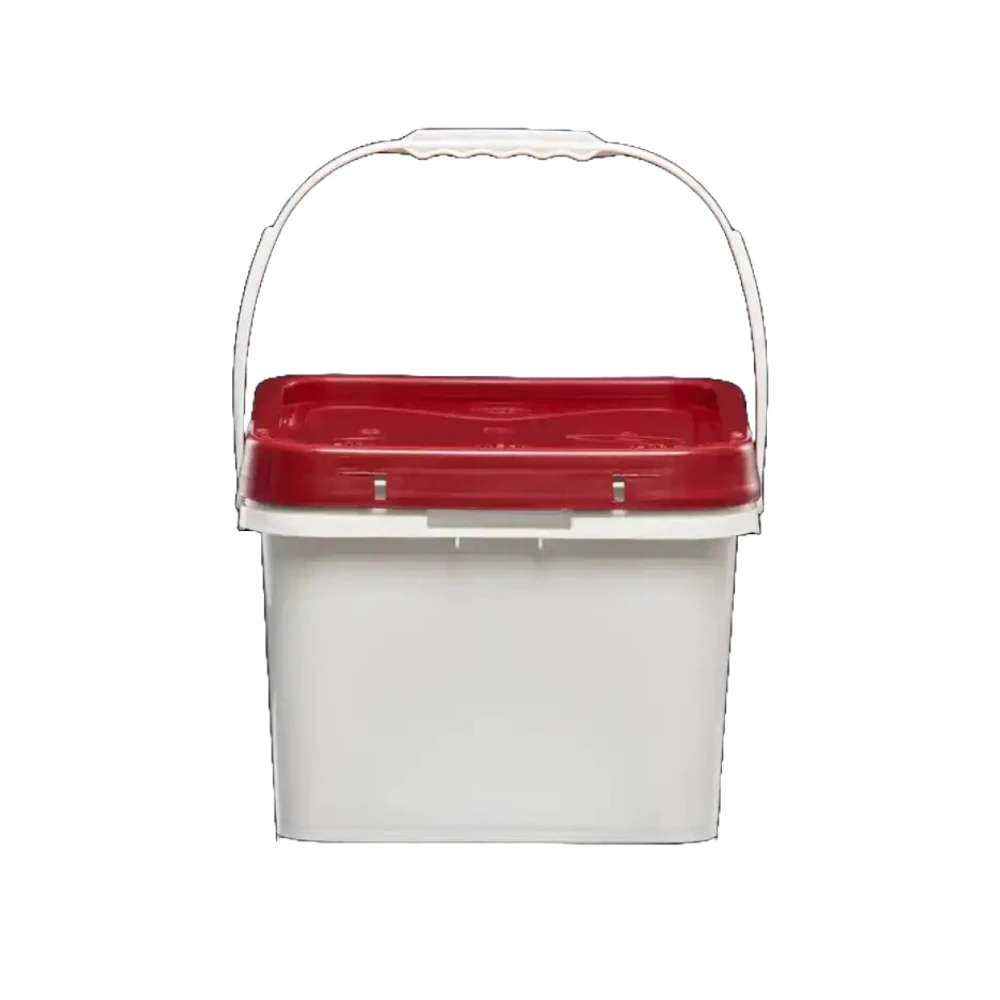Высокое качество плоская квадратная бочка 8 литров белое пластиковое ведро