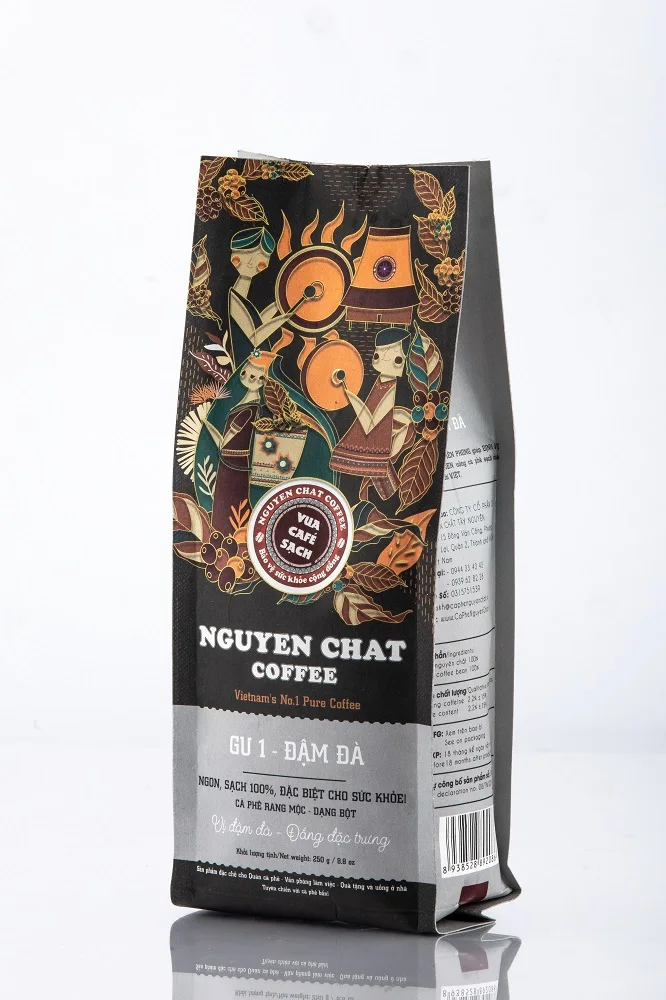 Ground Coffee 100% Roasted Coffee Bean Strong Taste Bittersweet GU No. 1 With Bag Packaging From Vietnam
