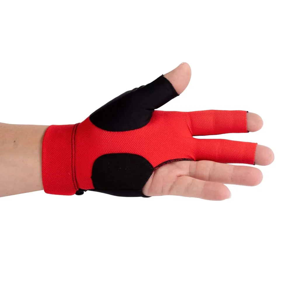 OEM high quality billiard glove custom logo manufacturer elastic breathable pool accessories three fingers snooker gloves