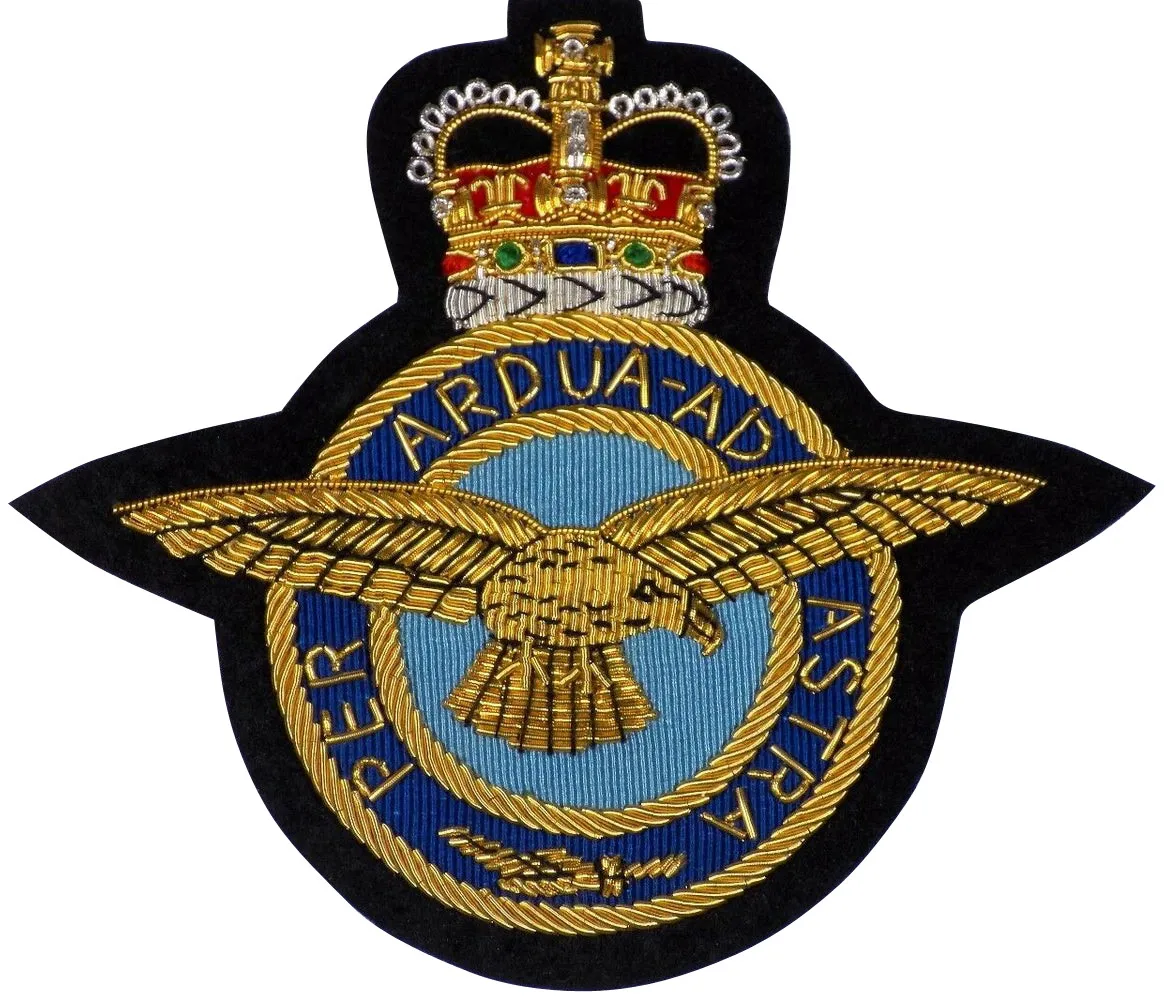 Flame Gold University Luxury Style Badges Custom Made Mylar Crest Patches with Magnet Embroidery Technics Hat Badges Supplier