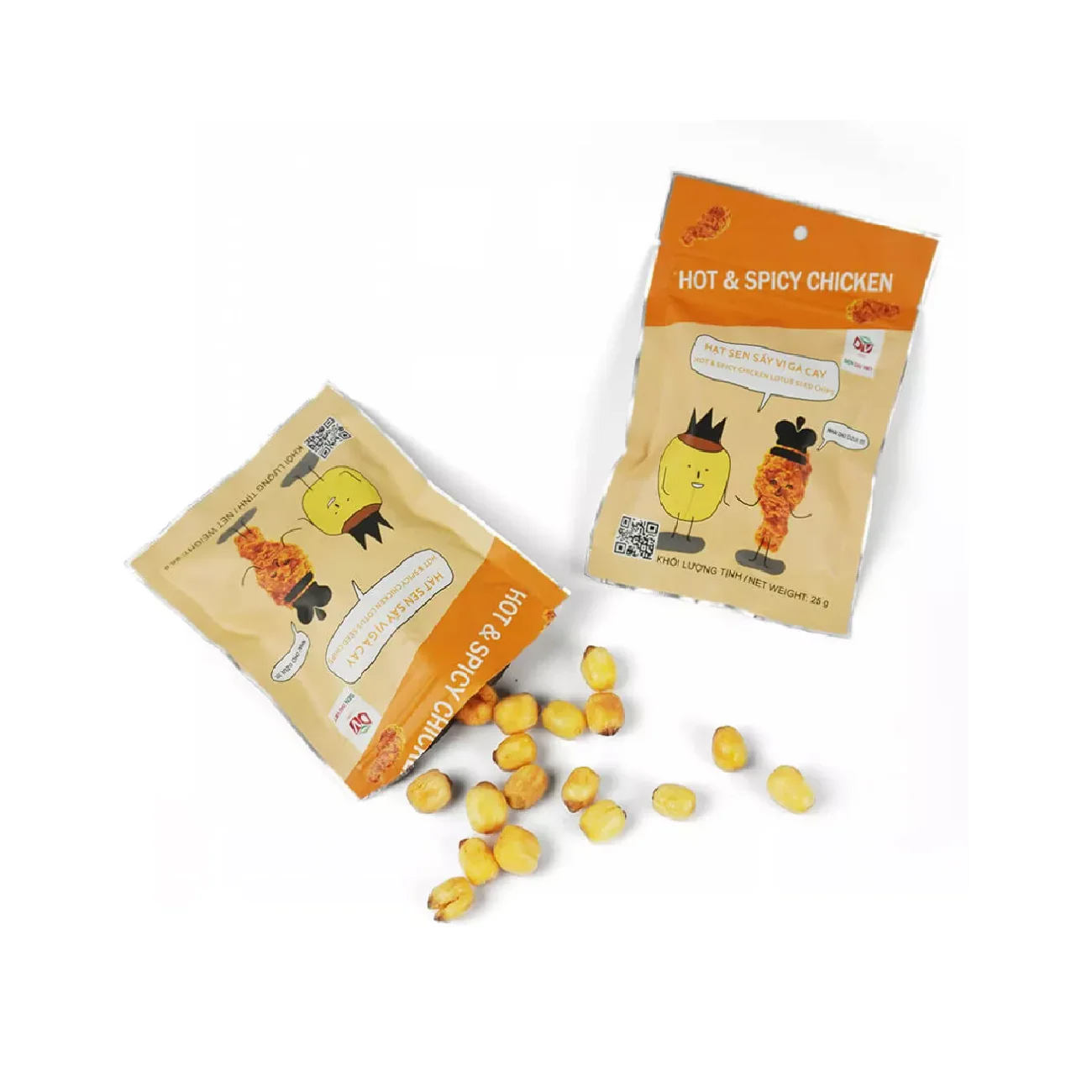 Crispy Type Texture Quality Best Price Supplier Reasonable OEM/ODM food snacks Hot & Spicy Chicken Lotus Seeds