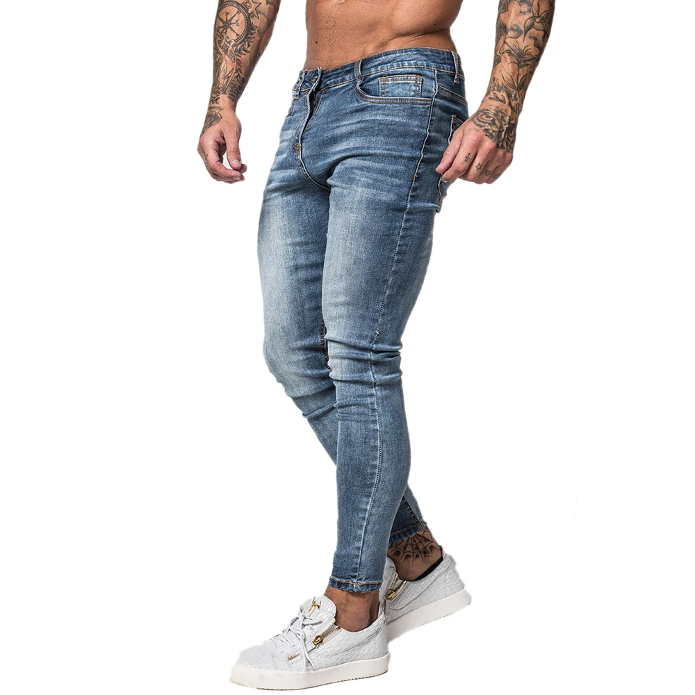 Gama Sports Hot Sale Pants Men Jeans High Street Trousers Skinny Non Ripped Mens Jeans Wholesale Dropship No Moq Denim Jeans