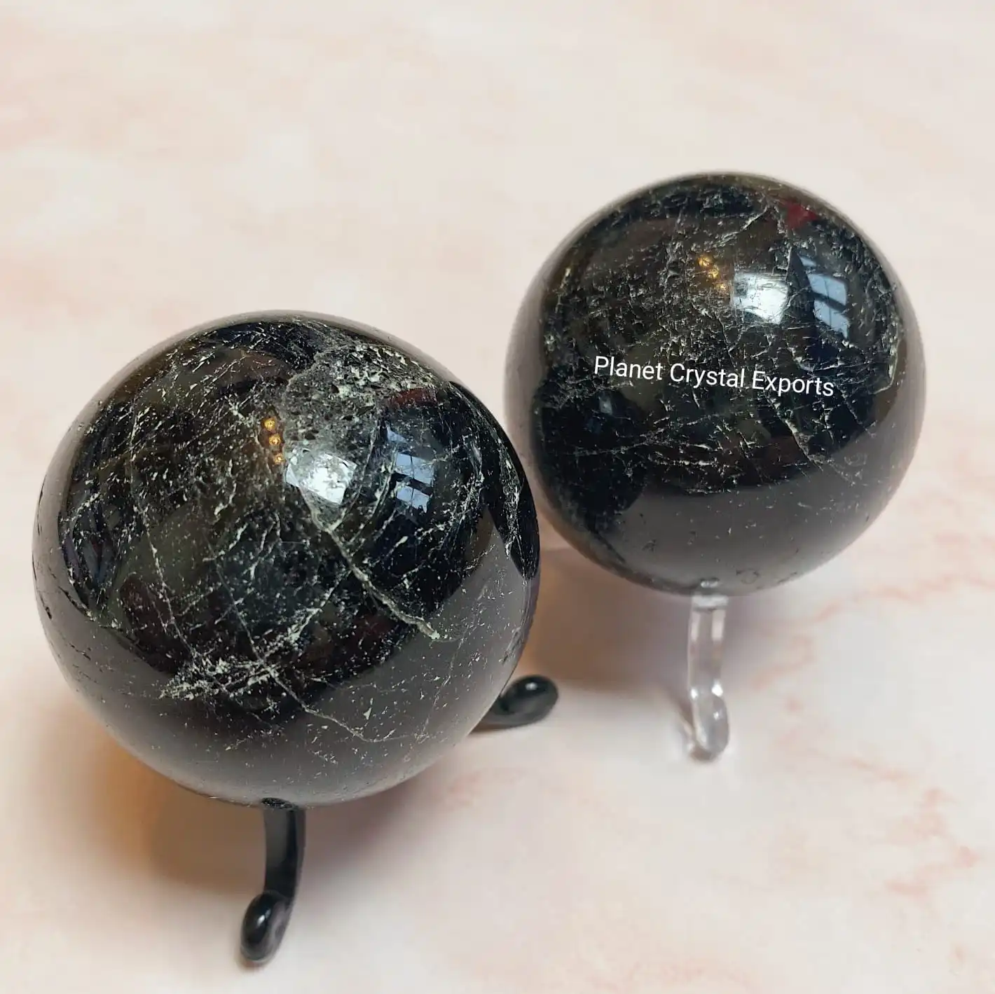 Natural Black Hair Rutilated Tourmaline Quartz Crystal Glass Sphere Balls For Home Decoration Buy From PLANETCRYSTALEX