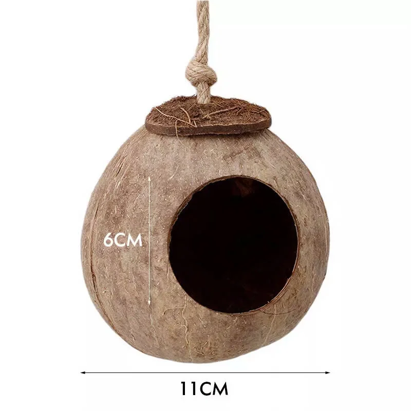Durable and Natural Coconut Shell Bird Nest Coconut Birdhouse Cage Bird House Supplies Handmade From Vietnam