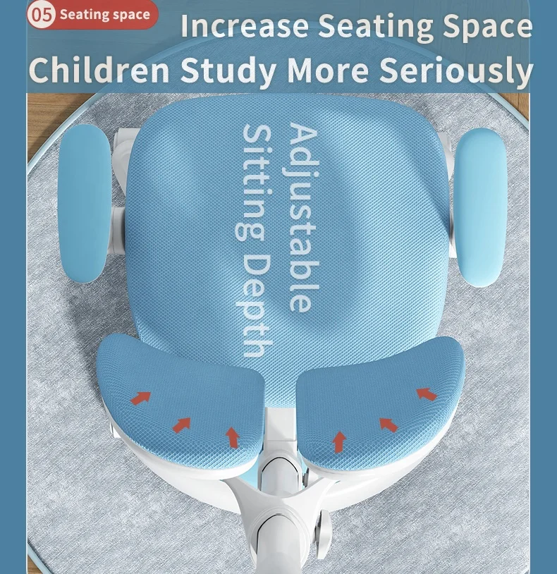 School furniture children study chair ergonomic adjustable study/learning table chair living room Pink reading chair