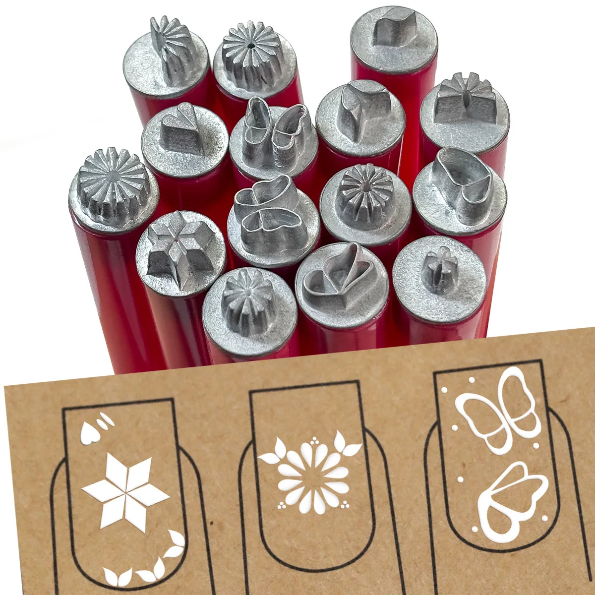 Nail Art Stamp Pen Set Precision Nail Stamping Tools  Flower Gel Stamping Paint Nails Art Embellishment