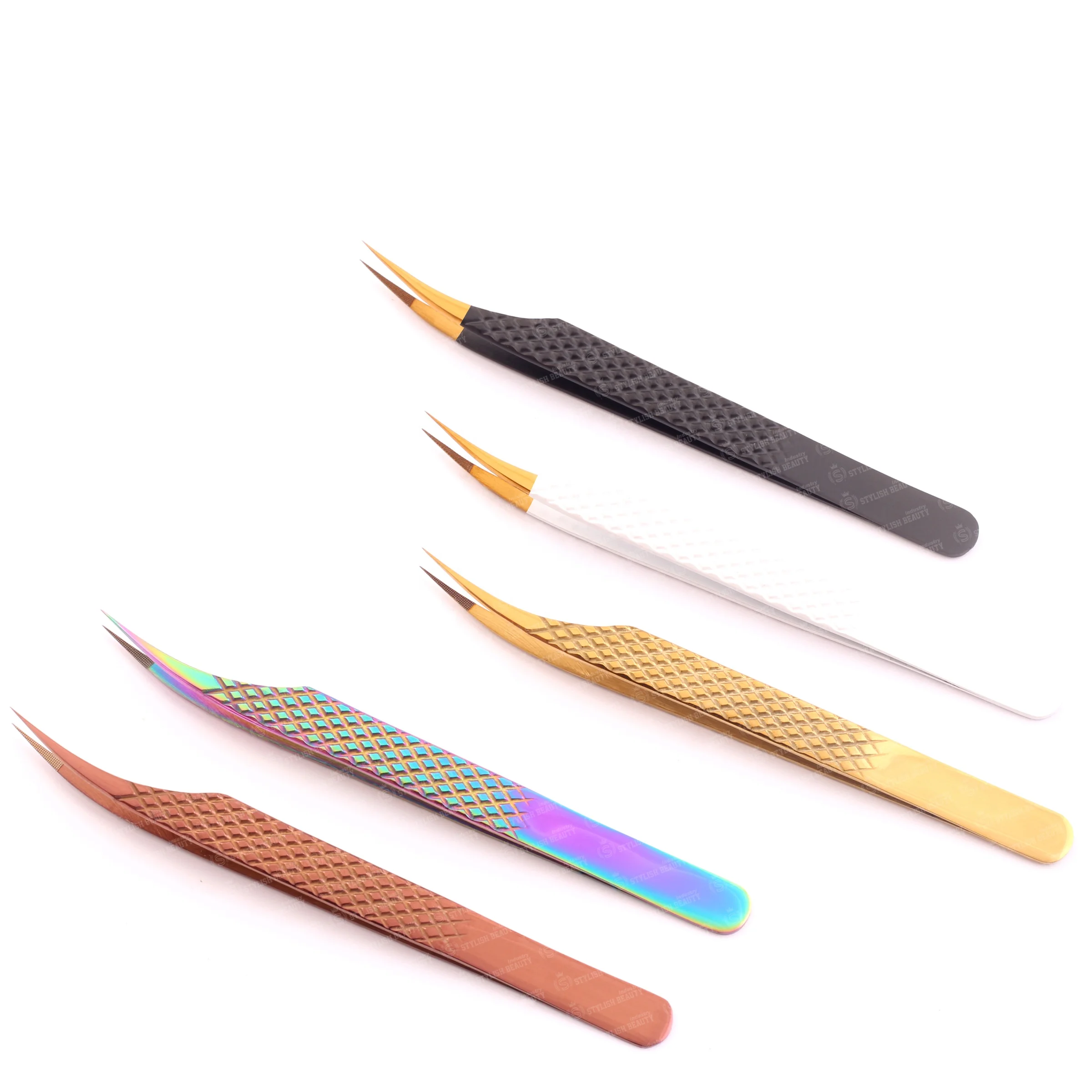 Bulk  Eyelash Extension Tweezers Stainless Steel Custom Logo Best Design  Lash Tweezers  Available In Different Angles