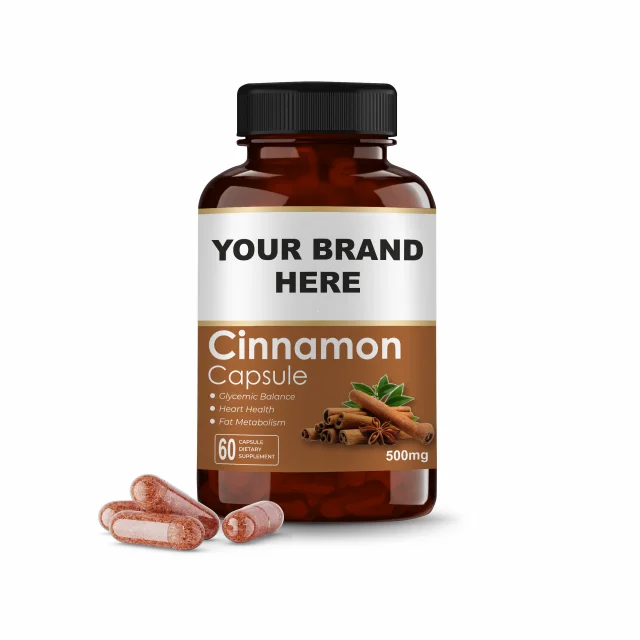 OEM Private Label Service Vegetarian 100% Natural Ceylon Cinnamon Capsules | Non-GMO & Gluten Free Supplement