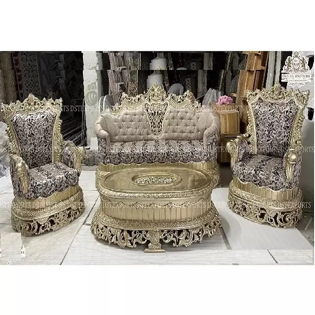 Teak Wood Carved Sofa Set Manufacturer For Home Living Room Luxury Home Furniture Manufacturer Contemporary Teak Wood Sofa Set
