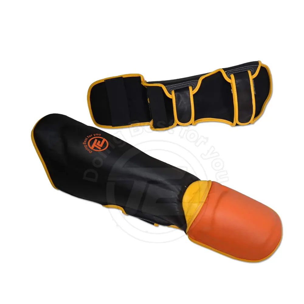Custom Logo Shin Pads in Step Leg Pads / Protective Muay Thai Boxing Training Kick Boxing Shin Pad