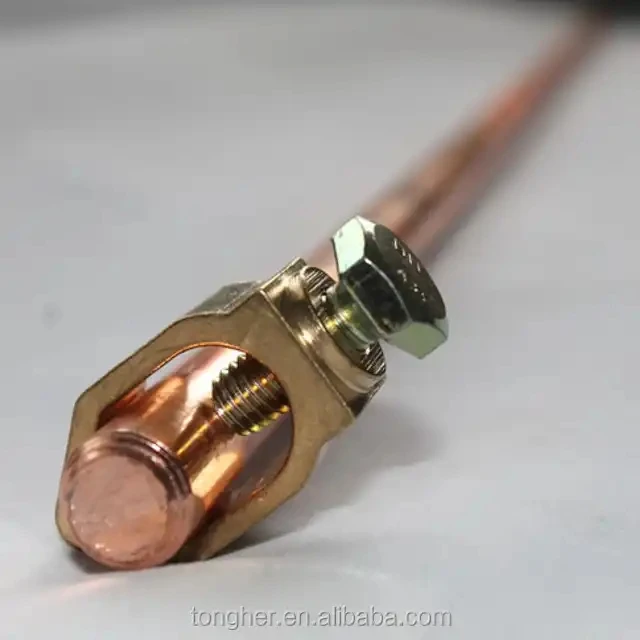 Low price grounding clamp for electric fencing earth rod connector with fence cable