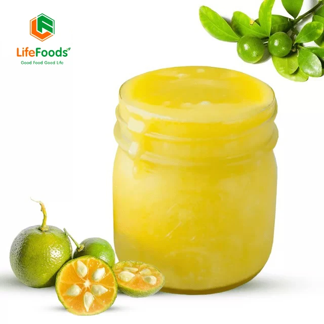 BQF process 100% natural fruit  manufacture price fruit puree Frozen Calamansi Puree Lifefoods from Vietnam