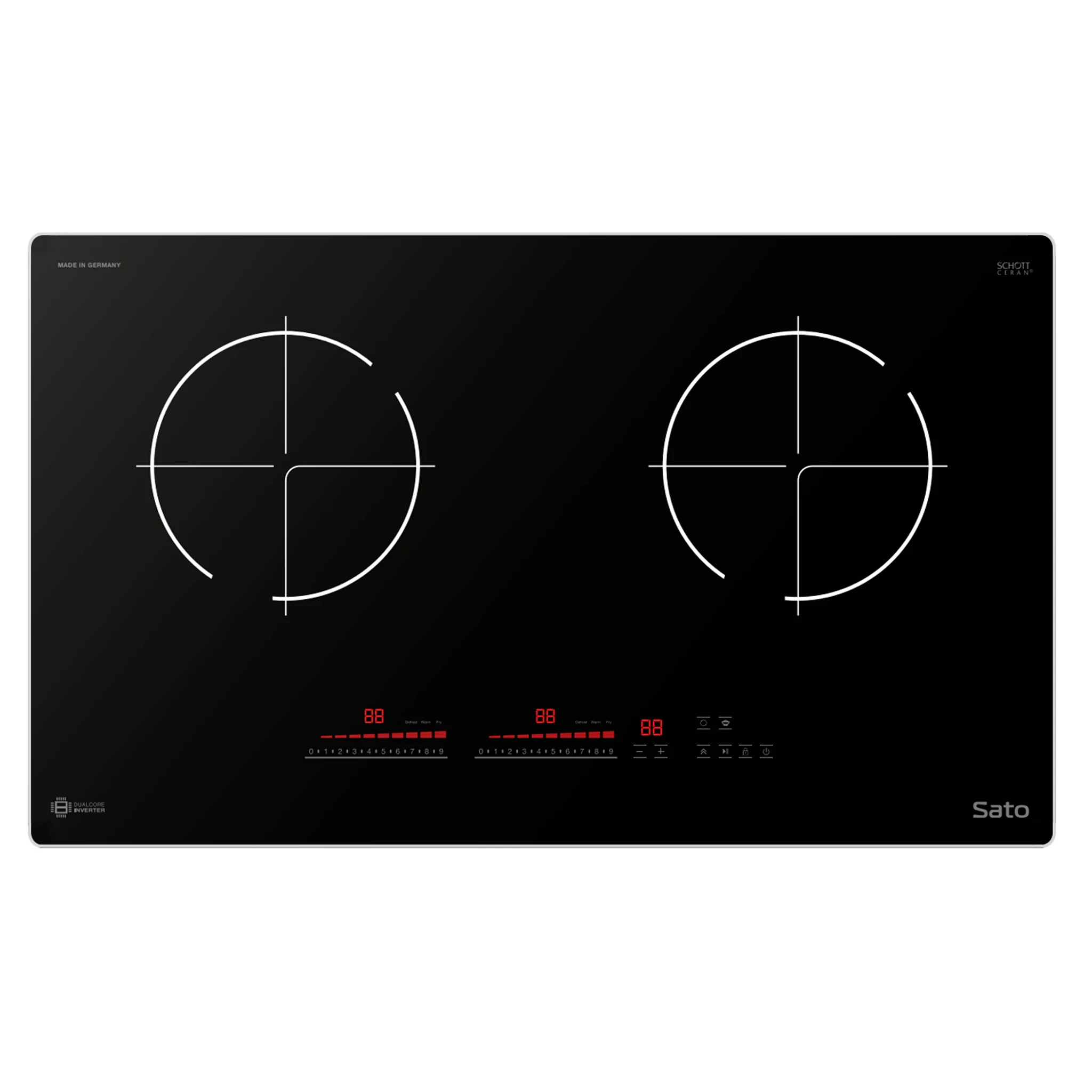 Sato OEM/ODM IH686Plus (B) Induction Cooktop Double Burner Outstanding Smart Inverter ELectric Stove Double Induction Cooker