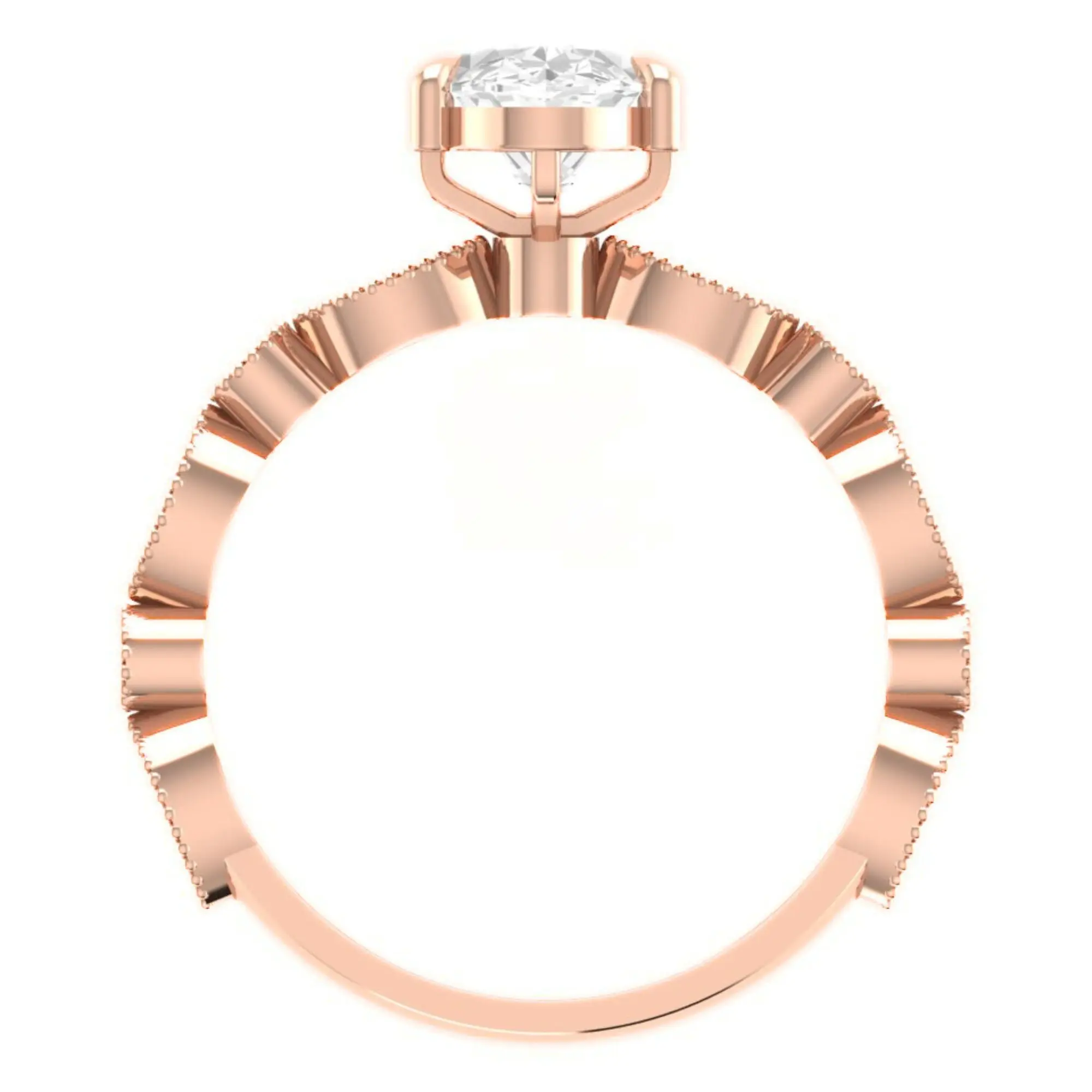 3 Carat Oval Shape CVD Lab Grown Diamond 14 K Gold Wedding Ring Eco Friendly Diamond With High and premium Quality Product