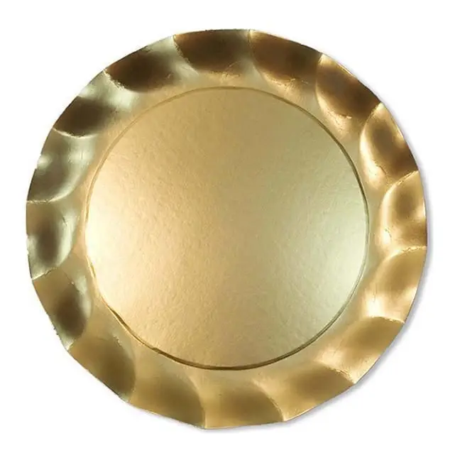 High Quality Metal Charger Plate Wedding Supplies Dinner Plates Gold Wholesale Plate for Wedding Banquet Party Events Christmas