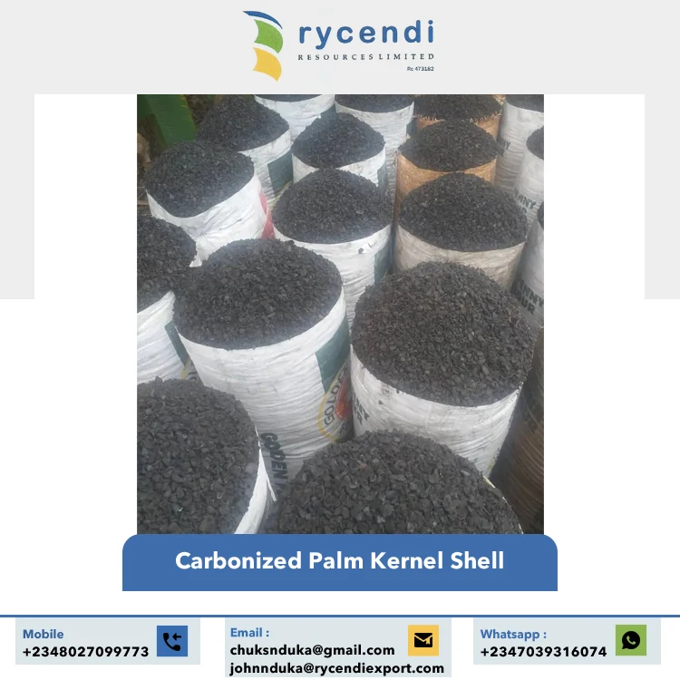 Nigeria Origin Exporter of Premium Quality Bulk Supply Black Carbonized Palm Kernel Shell at Reasonable Price