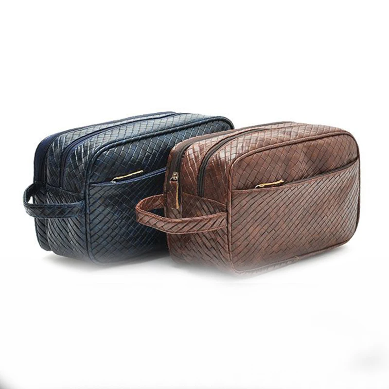 New fashion vintage PU leather Shaving Dopp Kit bag men toiletry clutch bag travel storage cosmetic bag Dopp Kit