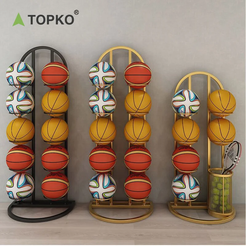 TOPKO Sports Equipment Football Volleyball Basketball Ball Storage Display Rack Holder Outdoor Sports Ball Display Stand