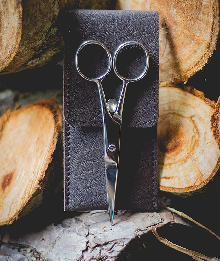 Custom Expensive Beard Shears Salon Use High Quality Hair Cutting Scissors Beauty Salon Scissor With Pouch