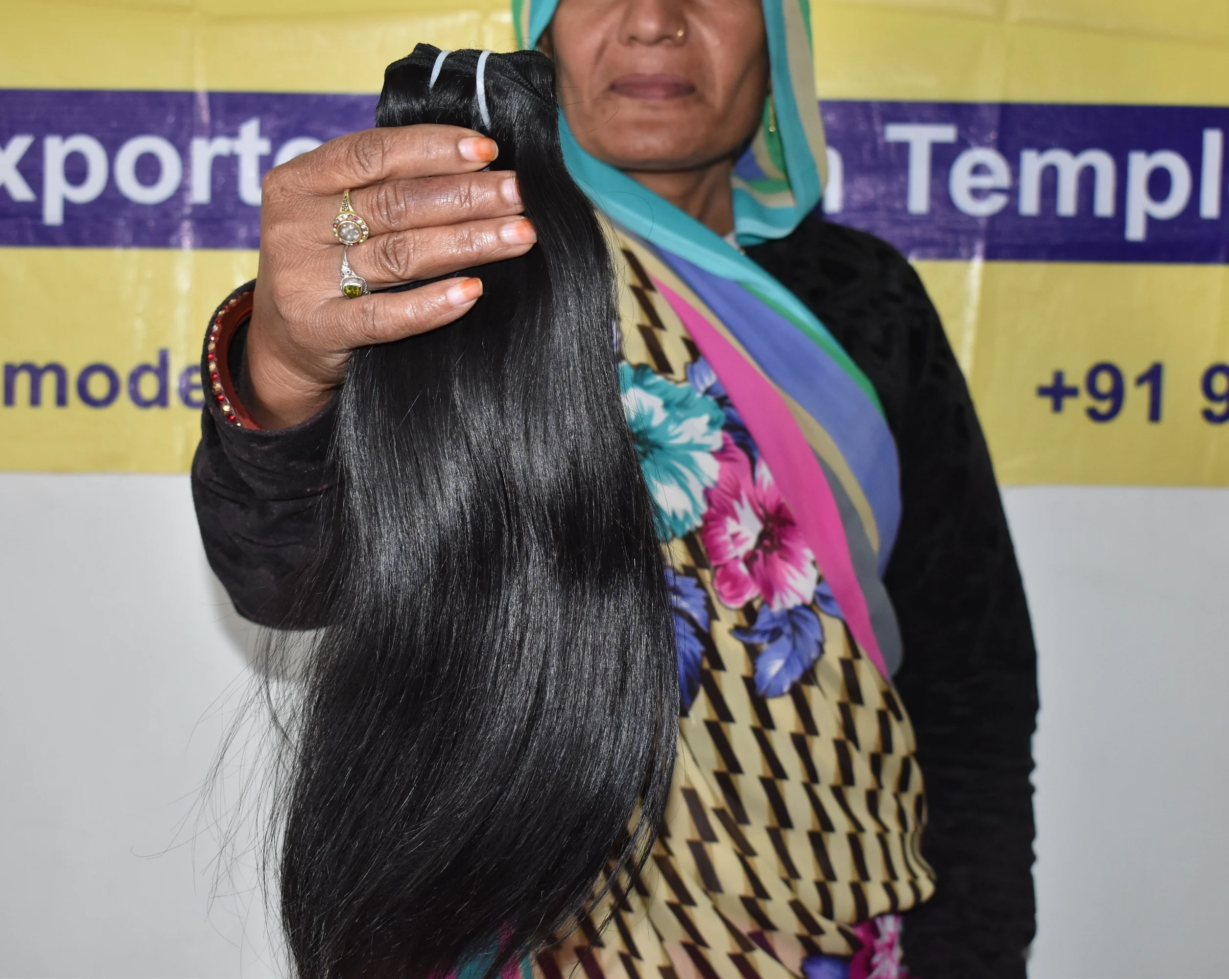 Wholesale Unprocessed Kinky Straight Black Color Natural Bundles Remy Vietnamese One Doner Virgin Machine Double Weft Human Hair