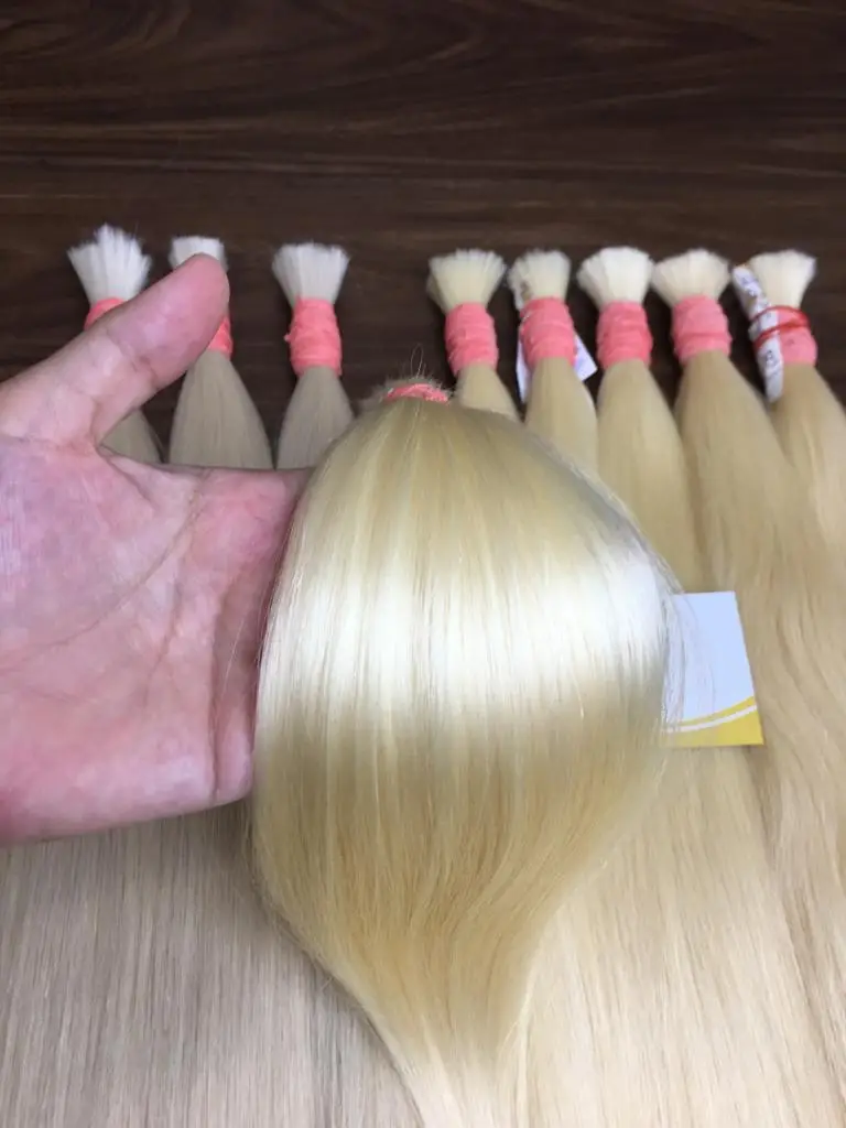 Шелковистые Светлые удары цена от завода-производителя Удар 100% человеческие волосы светлые #60 MOQ 300 граммов стоимость доставки для заказа 100 кг