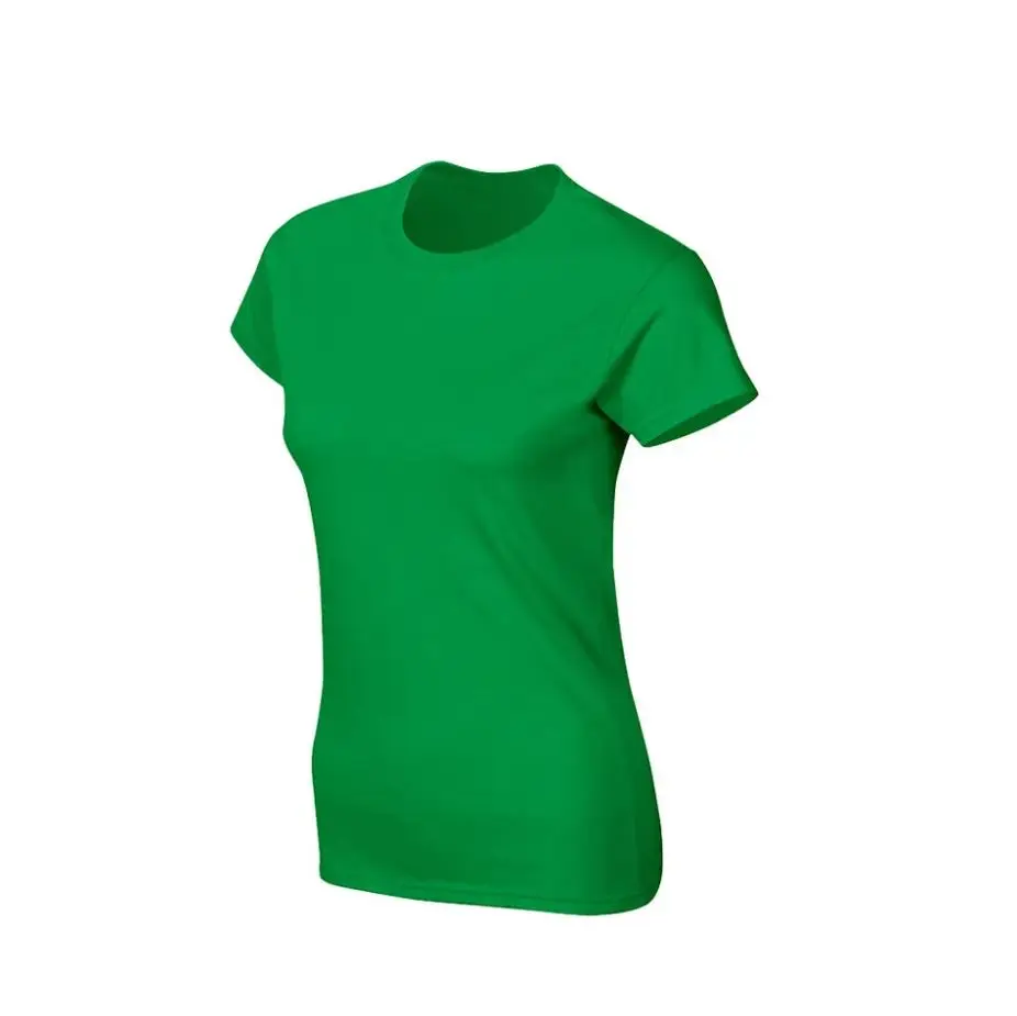 High Quality Plain Short sleeve Printing LOGO T-Shirts for Women T shirt Sexy Woman T Shirt Color T Shirt dark green color
