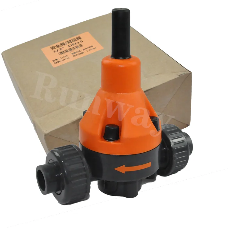 New High-end Listing Chemical Liquid Back Pressure Control Safety Regulator Valve 1/2 inch