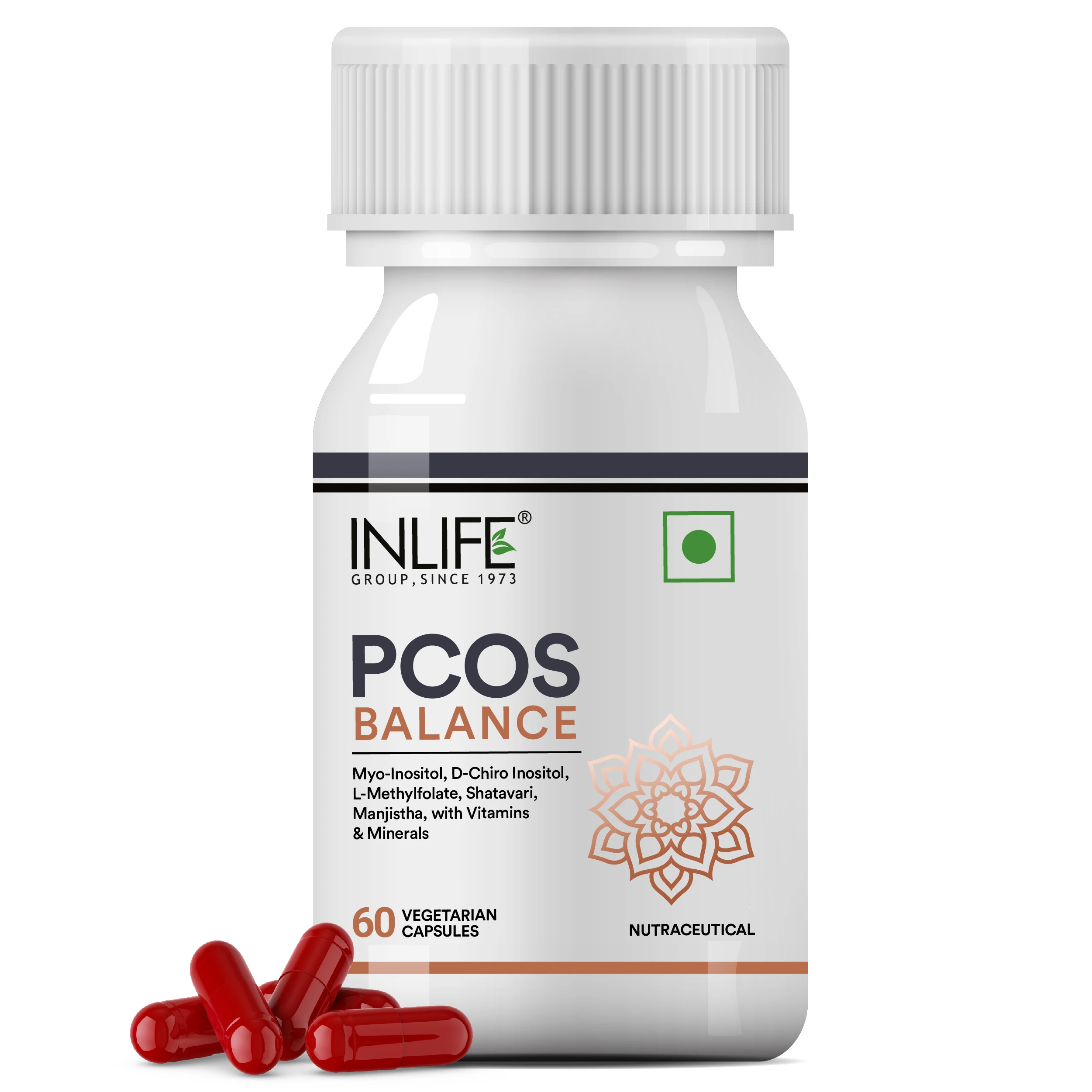 Buy Best Quality PCOS Balance Supplement for Women 60 Vegetarian Capsules