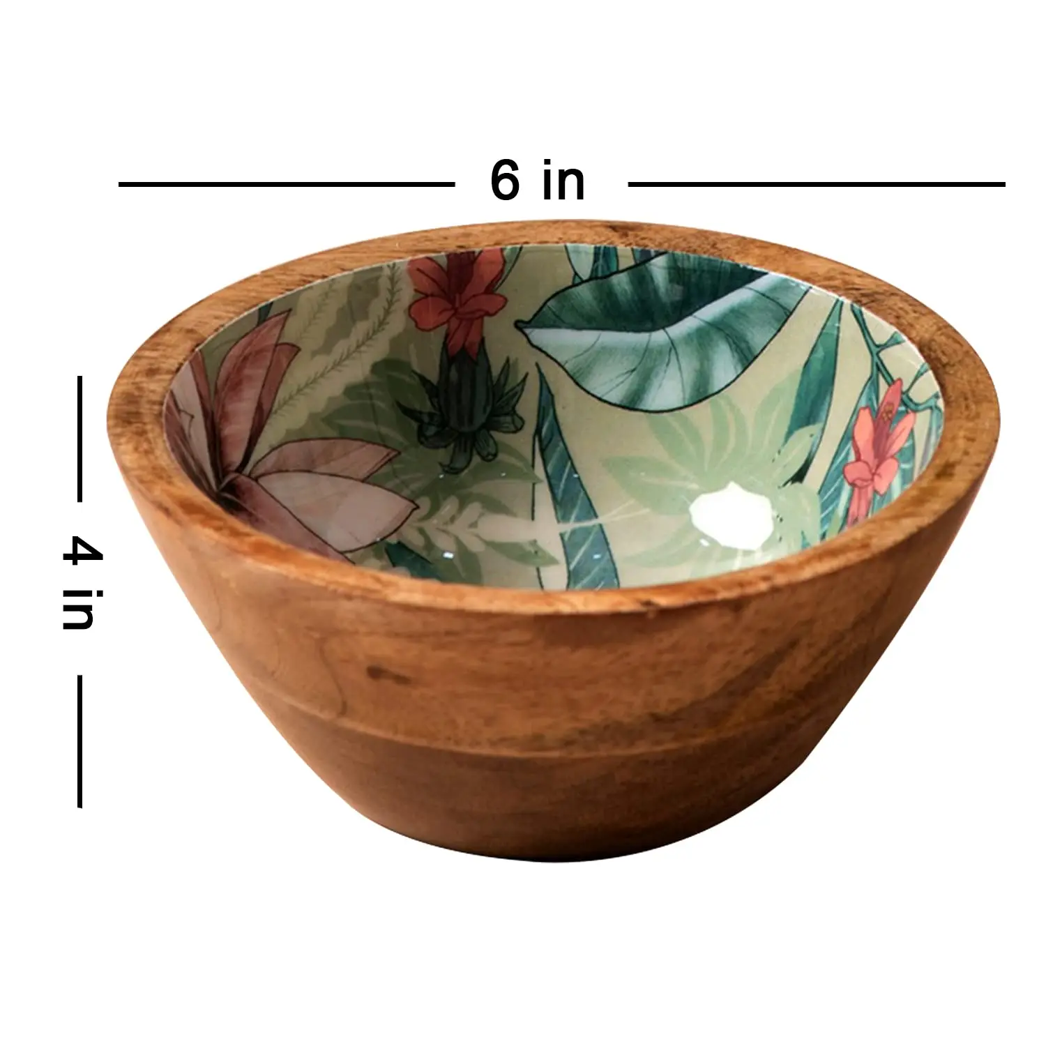 Custom Enamel Print Salad Bowl Reusable Good Quality Hotels Serving Bowls Decorative Wooden Fruits Storage Bowl Best Price