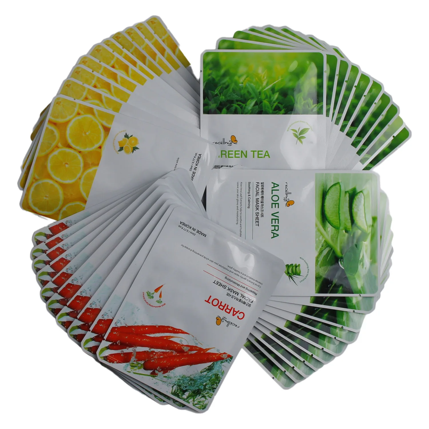 Aloe Vera Face Sheet Mask for Korean Skincare cosmetics OEM, ODM for Customizing your private label, logo