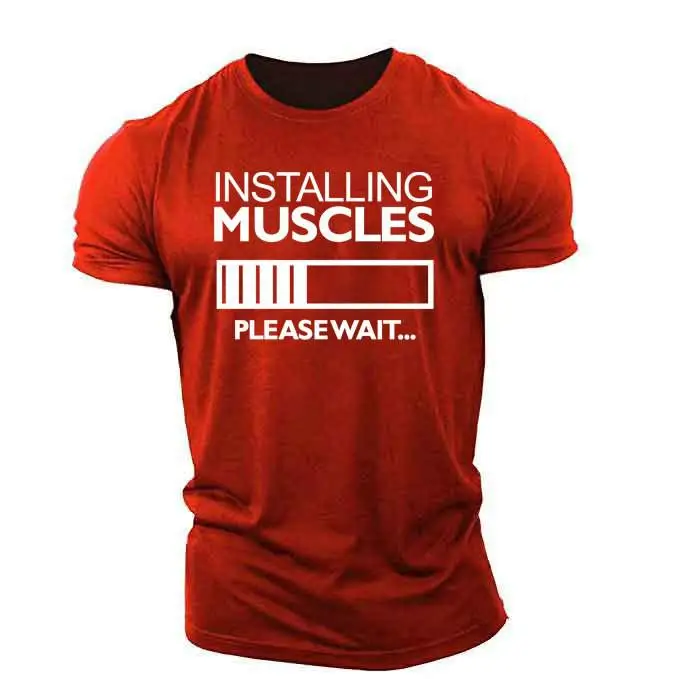 Printed Men Gym T shirt 100% Cotton In Best Quality Pakistan Made
