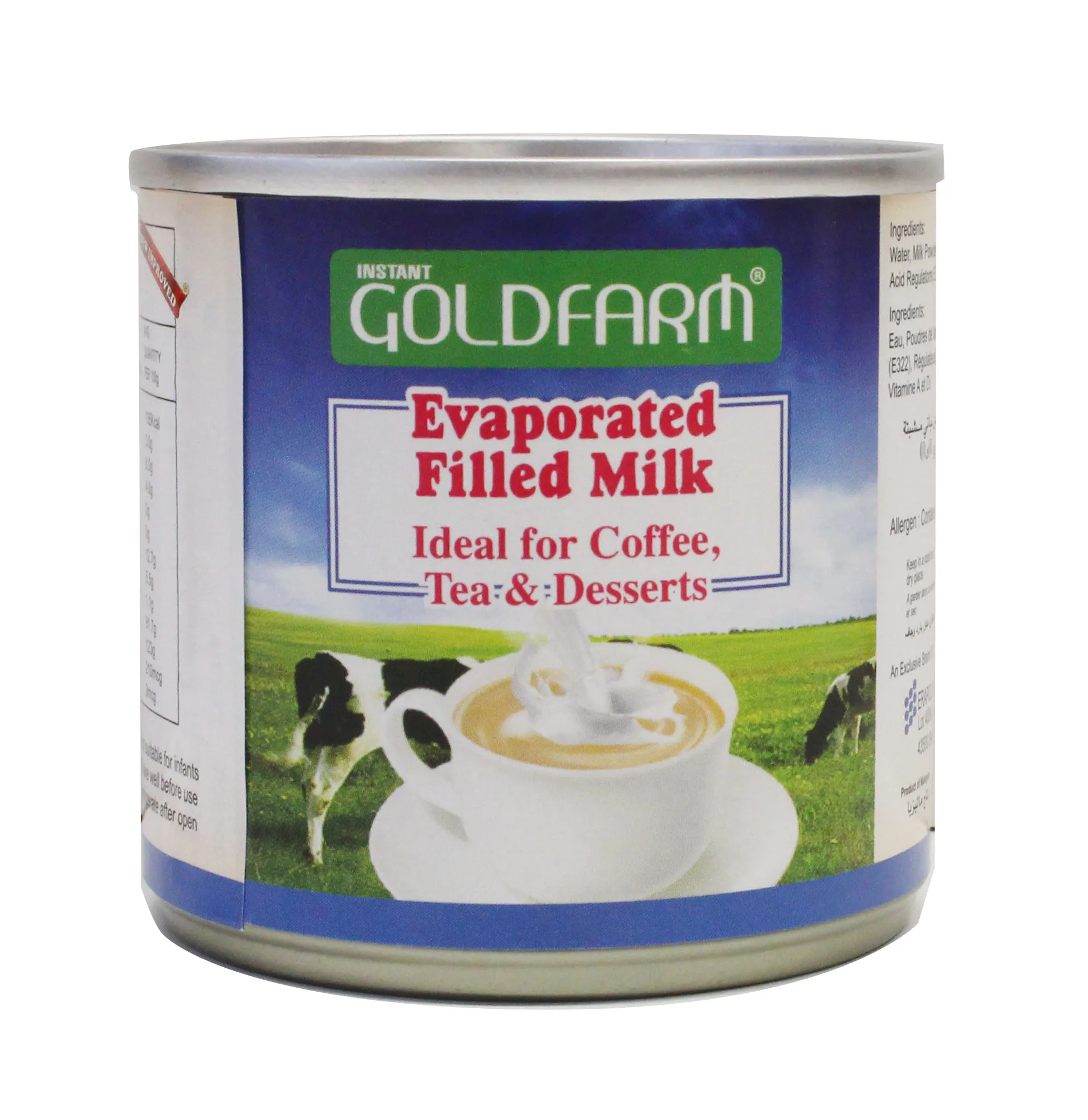 Hot Selling Cheapest Price Malaysia Milky Fresh Evaporated Milk Light Creamy Natural White Milk Powder Halal Certified 170g