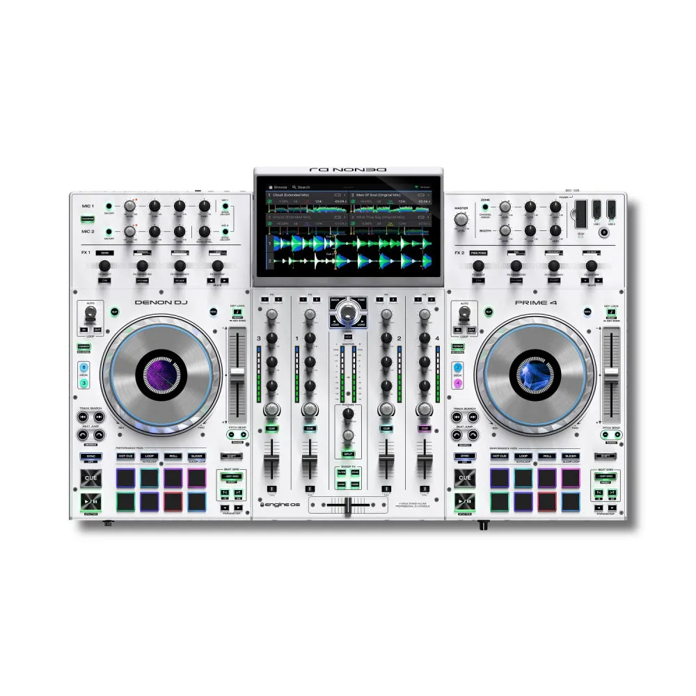 2022 Market King Original Denon DJ PRIME 4 Standalone Smart System 4 Deck DJ Console Controller Mixer
