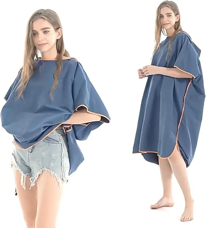 Wholesale Custom Sand-Free Poncho Hooded Robe Beach Towel Absorb Sweating Pattern for Adults