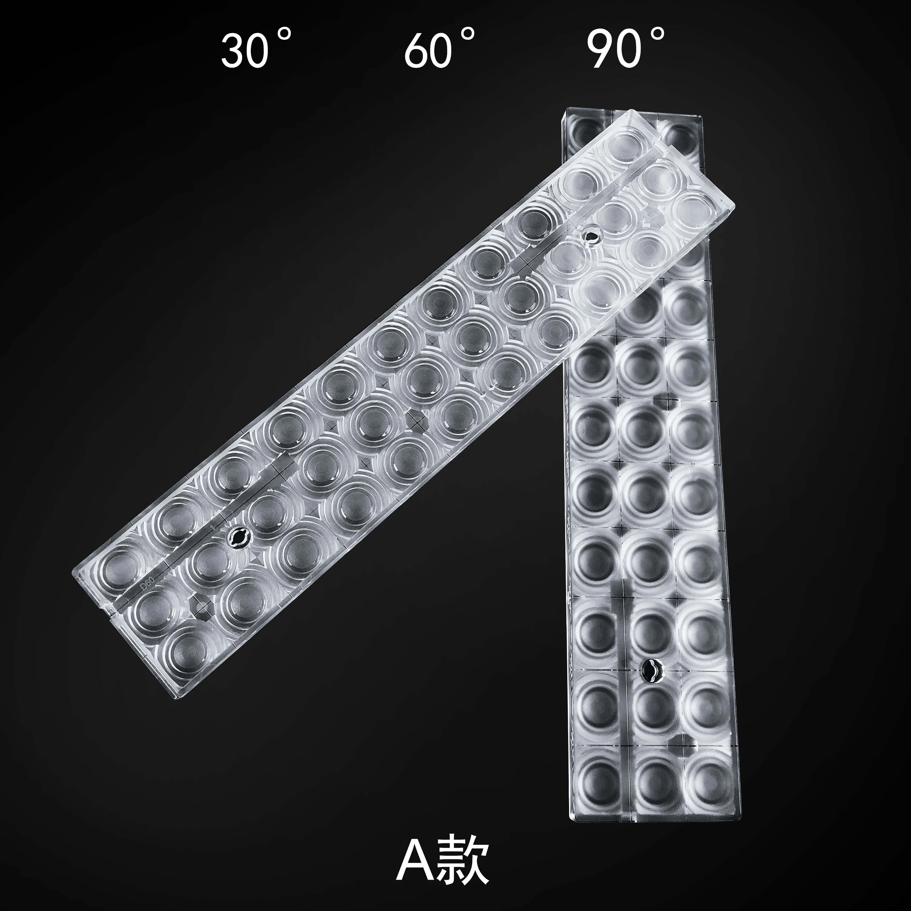 Aubor Optical Lens Linear Lights Lenses 3030/2835/5630 PMMA 30/ 60/90 Degree Double Bias 20 Degree Led Lighting Linear Light