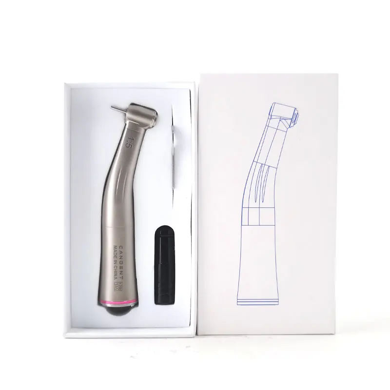 Dental Handpiece LED Fiber Optic 1:5 Increasing Speed Contra Angle for Electric Motor Internal Water Spray Dental Handpiece