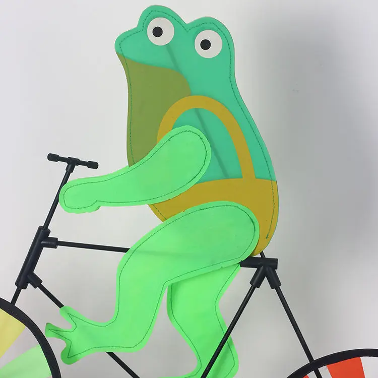 Детские лягушки для велосипеда, игрушка для сада, ветряная мельница, радужная форма колес, ветряные мельницы в форме животных