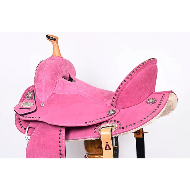 Oem Service Horse Saddle High Quality Hot Selling Luxury Pink Color Horse Saddle And Many Color Horse Saddles