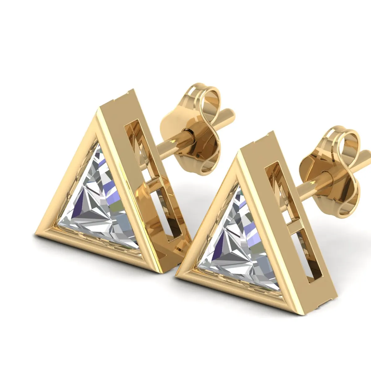 REYES New Design Custom Fine Jewelry 925 Sterling Silver Lab Grown 1.91 Carat Diamond Earrings fro Women Anniversary Gifts