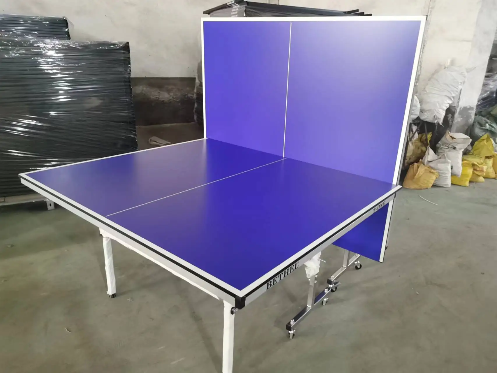 official size ping pong competition table folding and movable ping pong table