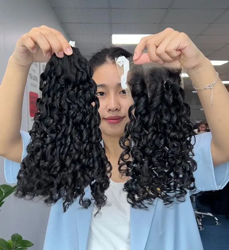 Кудрявый кудрявый парик из человеческих волос