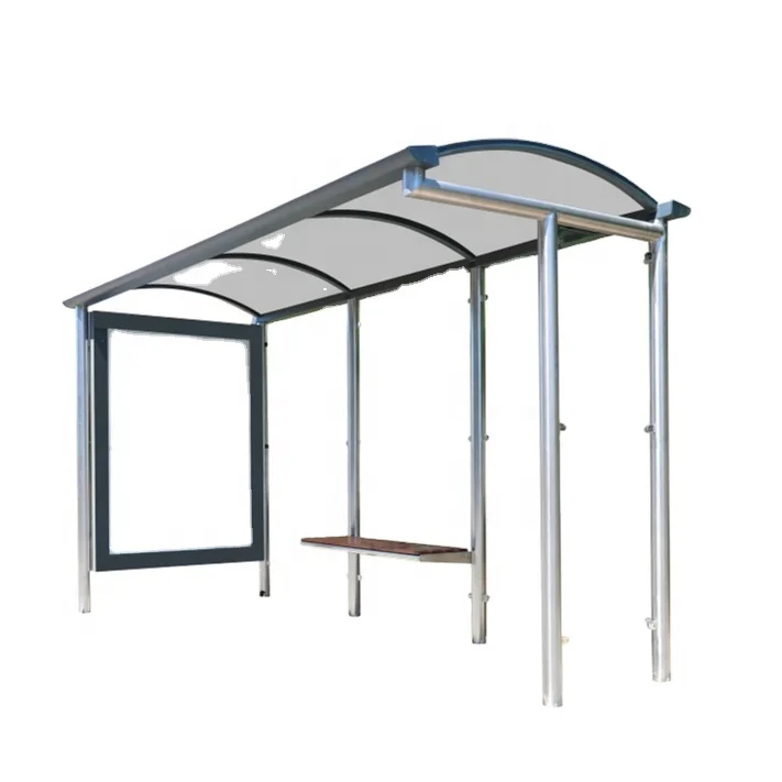 Stainless Steel Bus Shelter For Advertising Durable Structure New Design Best High Quality