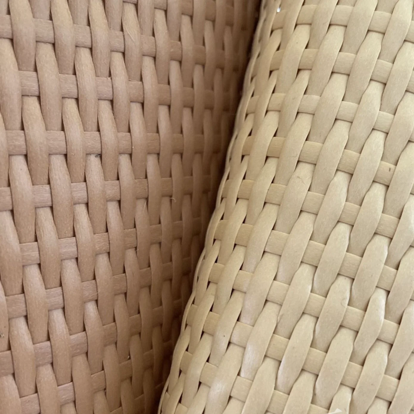 Top quality Natural Mesh Rattan Cane Webbing Roll Woven Bleached Webbing Woven PE Plastic  Cane Rattan rattan roll natural