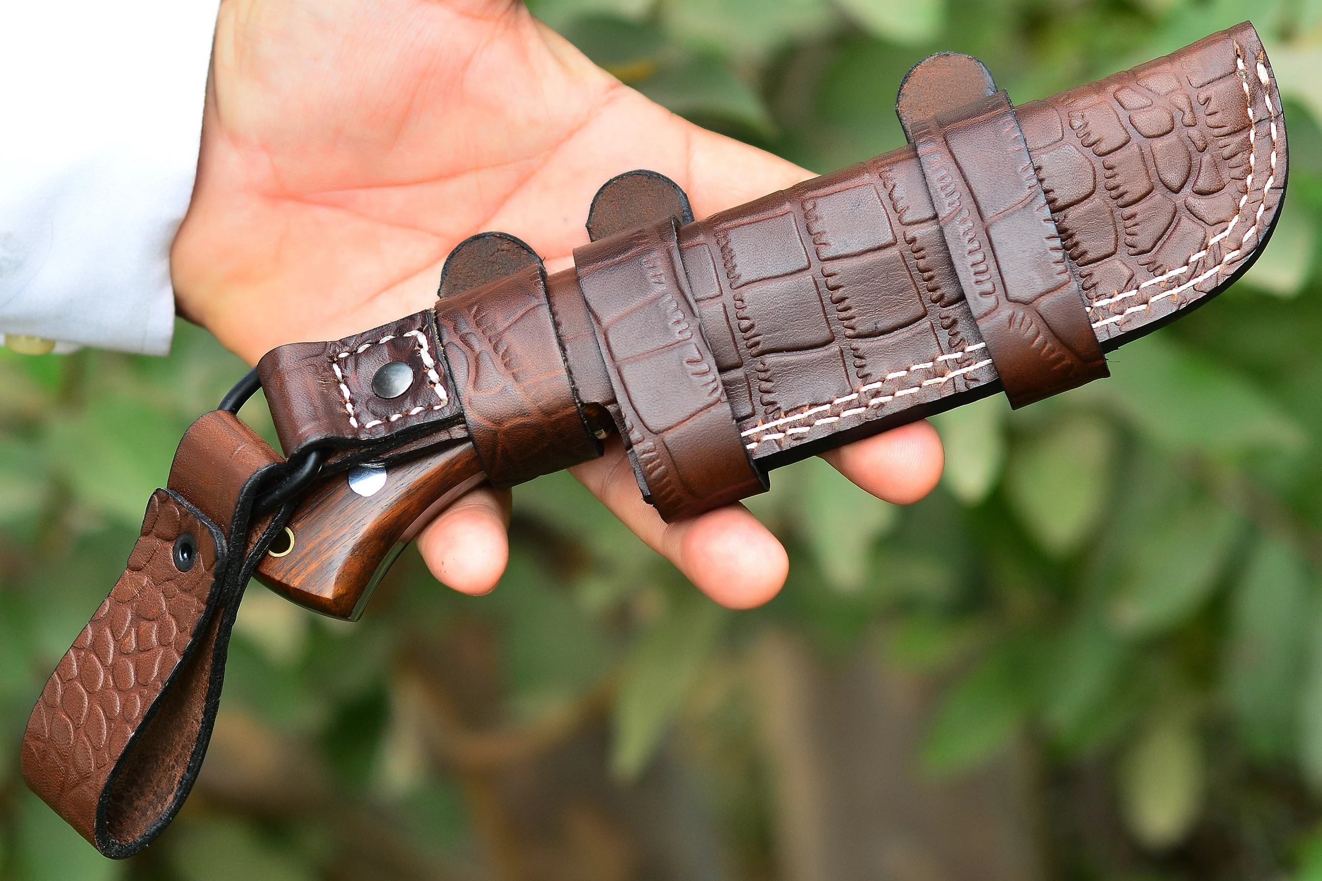 Custom Handmade  Leather Knife Horizontal sheath