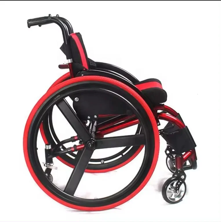 Sports wheelchair Lightweight sports wheelchair Lightweight Aluminum Alloy High Load Capacity Large Rear Wheel Manual Wheelchair