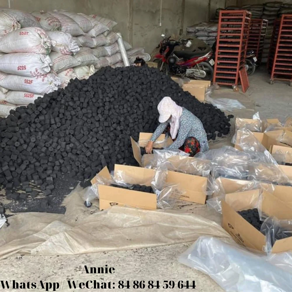 Hot selling coconut charcoal BBQ Briquettes Ben Tre warehouse  PURE COCONUT 100% shell coconut