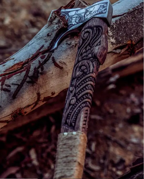 Custom Handmade Odin Axe (Dark)