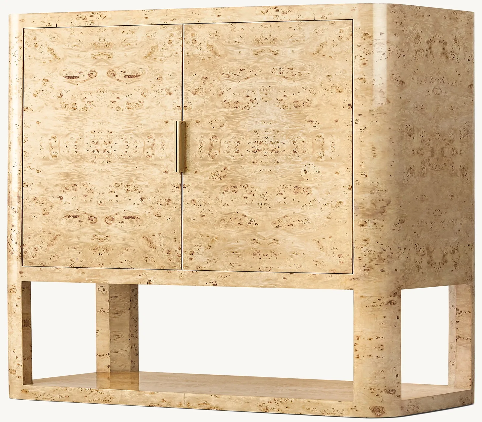 Burl Wood Bar Cabinet