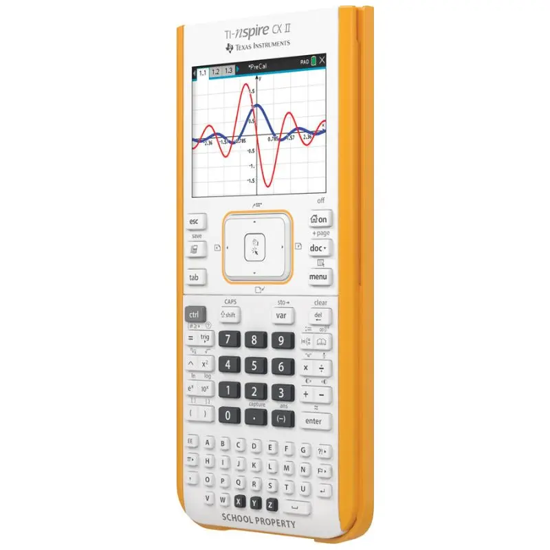 Texas Instruments TI-Nspire CX II Color Graphing Calculator with Student Software (PC/Mac) White 3.54 x 7.48